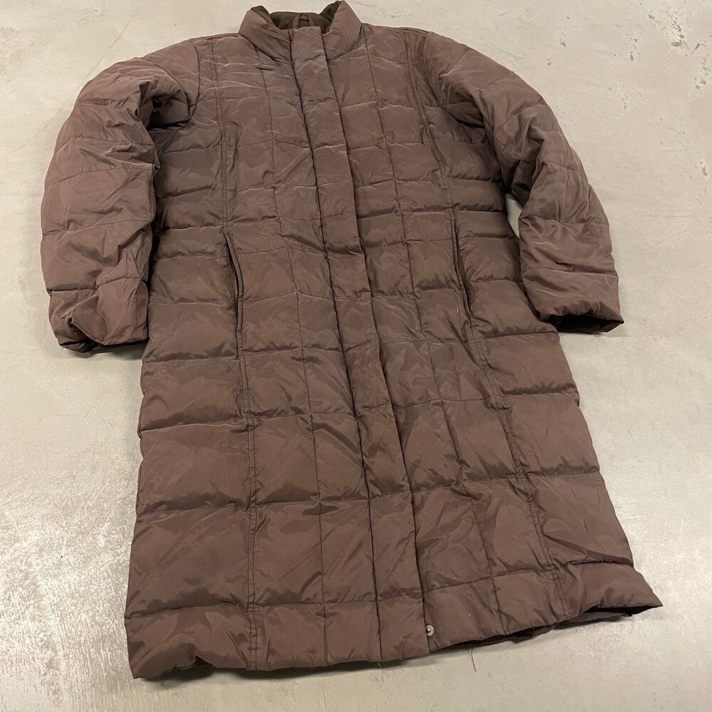 Eddie Bauer down puffer parka coat flaws shown